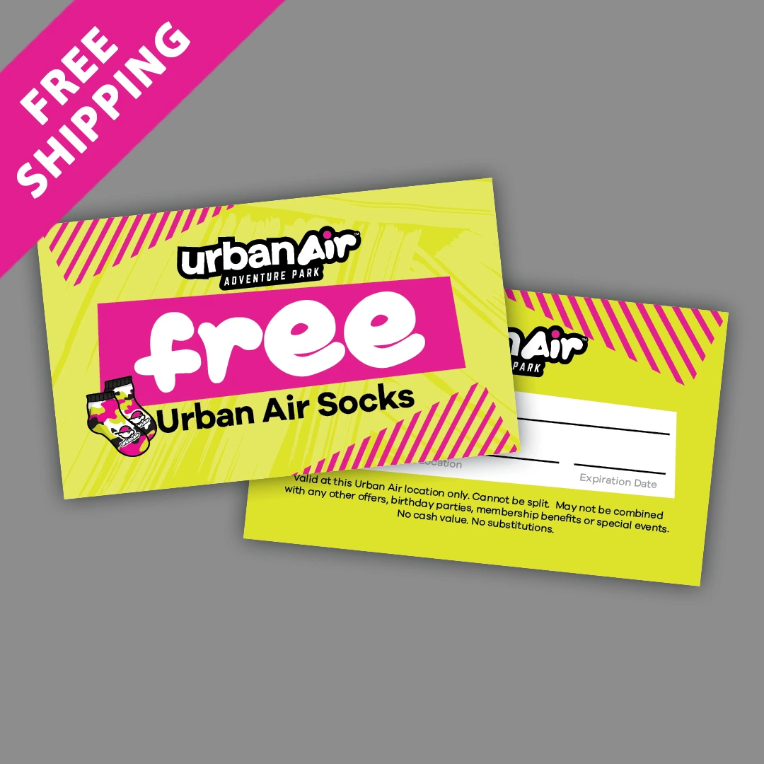 Free Urban Air Socks Card