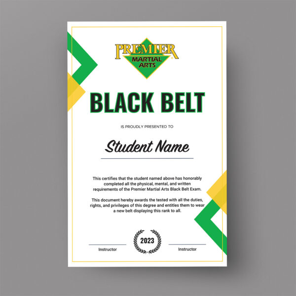 PMA Black Belt Certificate Poster