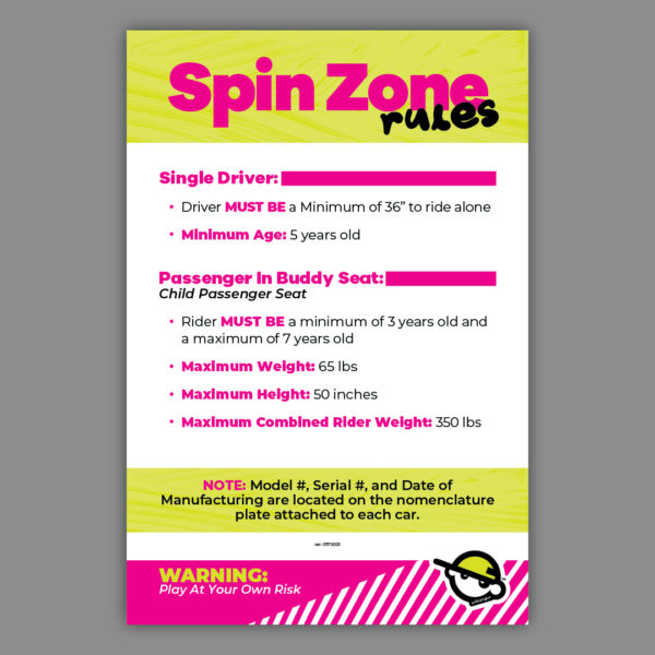 Spin Zone Addtl Rules