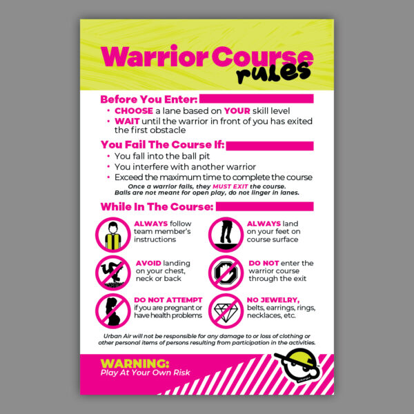 Warrior Course Rules
