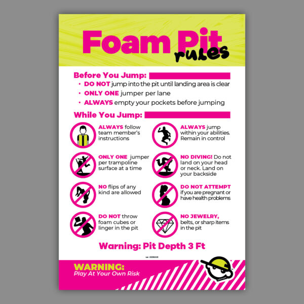 Foam Pit Rules