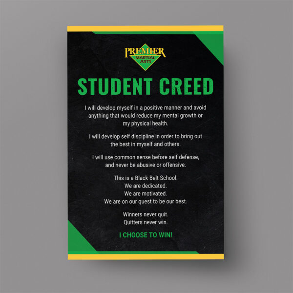 PMA Student Creed Poster