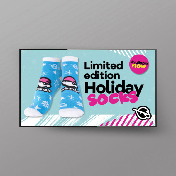 Holiday Socks TV Screen