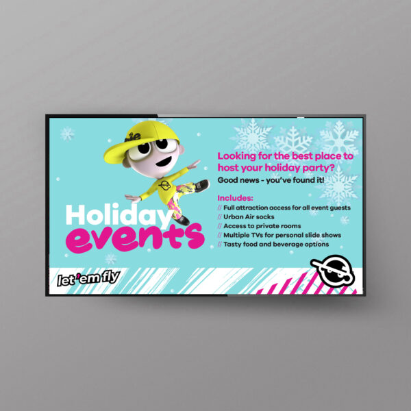 Holiday Group Events TV Screen