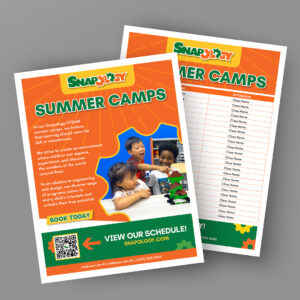 Snap Summer Camp Flyer 1 w/ Schedule