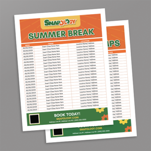 Snap Summer Camps Break Flyer 3