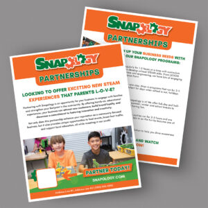 Snapology Business and Community Partnership Flyer