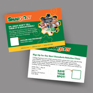 Snapology General Awareness Postcard - BYO