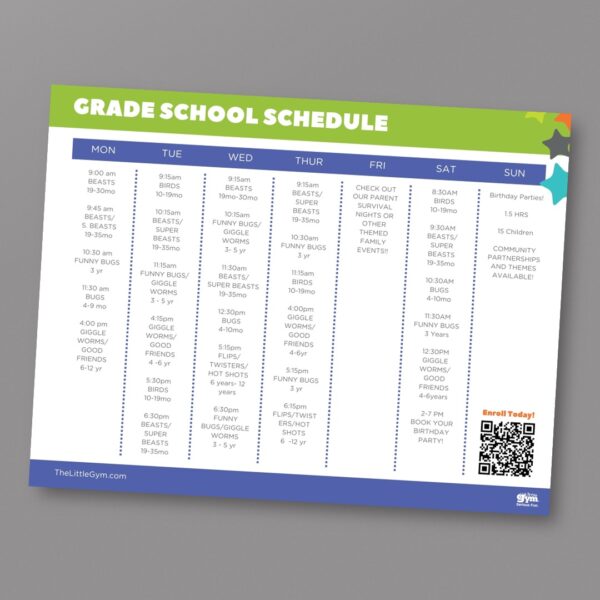 TLG Schedule Flyers