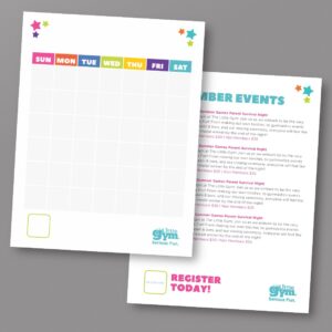 TLG Monthly Calendar Flyer With Member Events