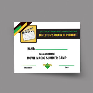 PMA Summer Camps – Movie Magic Certificate