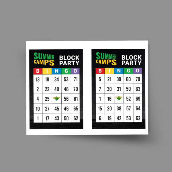 PMA Summer Camps – Block Party – Bingo Cards