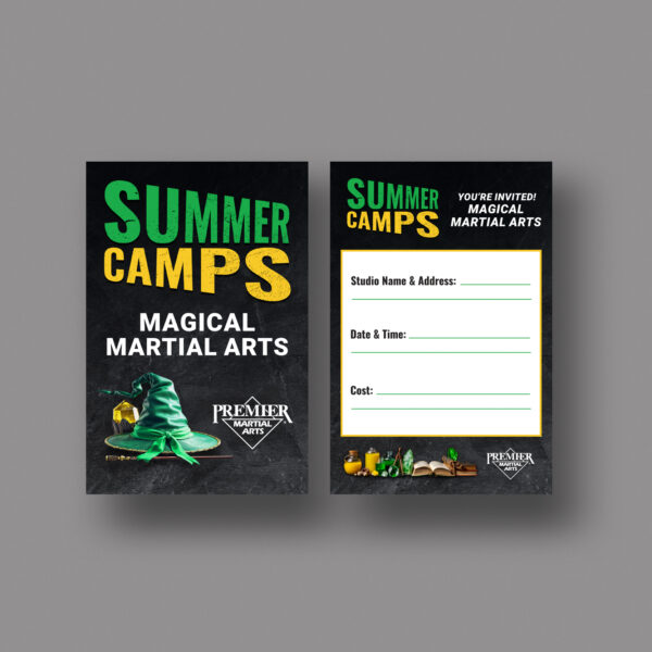 PMA Summer Camps – Magical Martial Arts – Invite Card