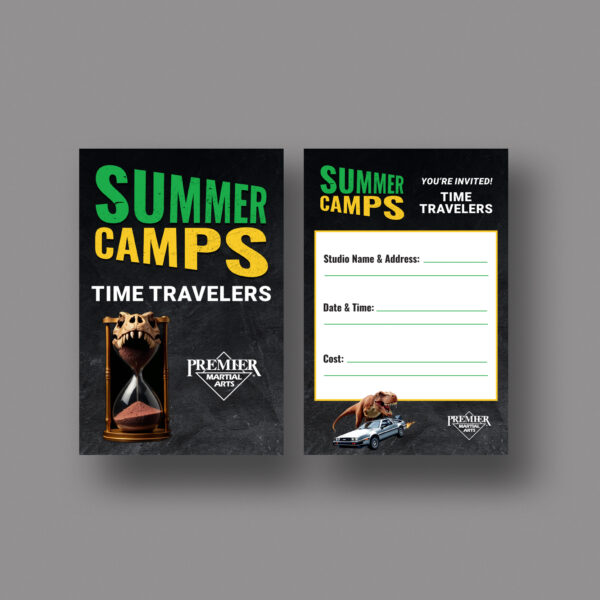 PMA Summer Camps – Time Travelers – Invite Card