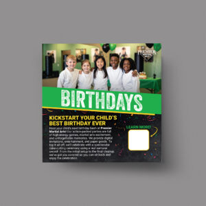 PMA Birthdays Window Cling - 16x16
