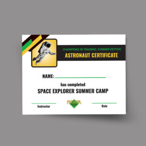 PMA Summer Camps – Space Explorer Certificate