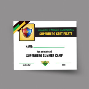 PMA Summer Camps – Superheroes Certificate