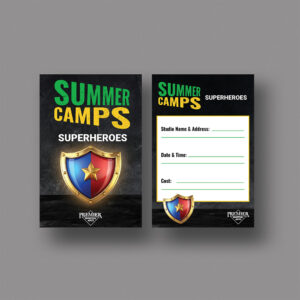 PMA Summer Camps – Superheroes Invite Card