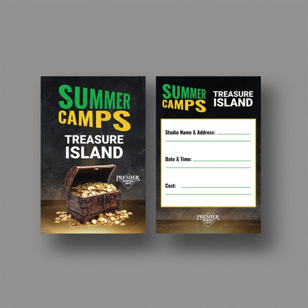 PMA Summer Camps – Treasure Island Invite Card