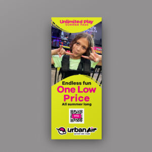 UA Unlimited Play Summer Pass Banner Stand