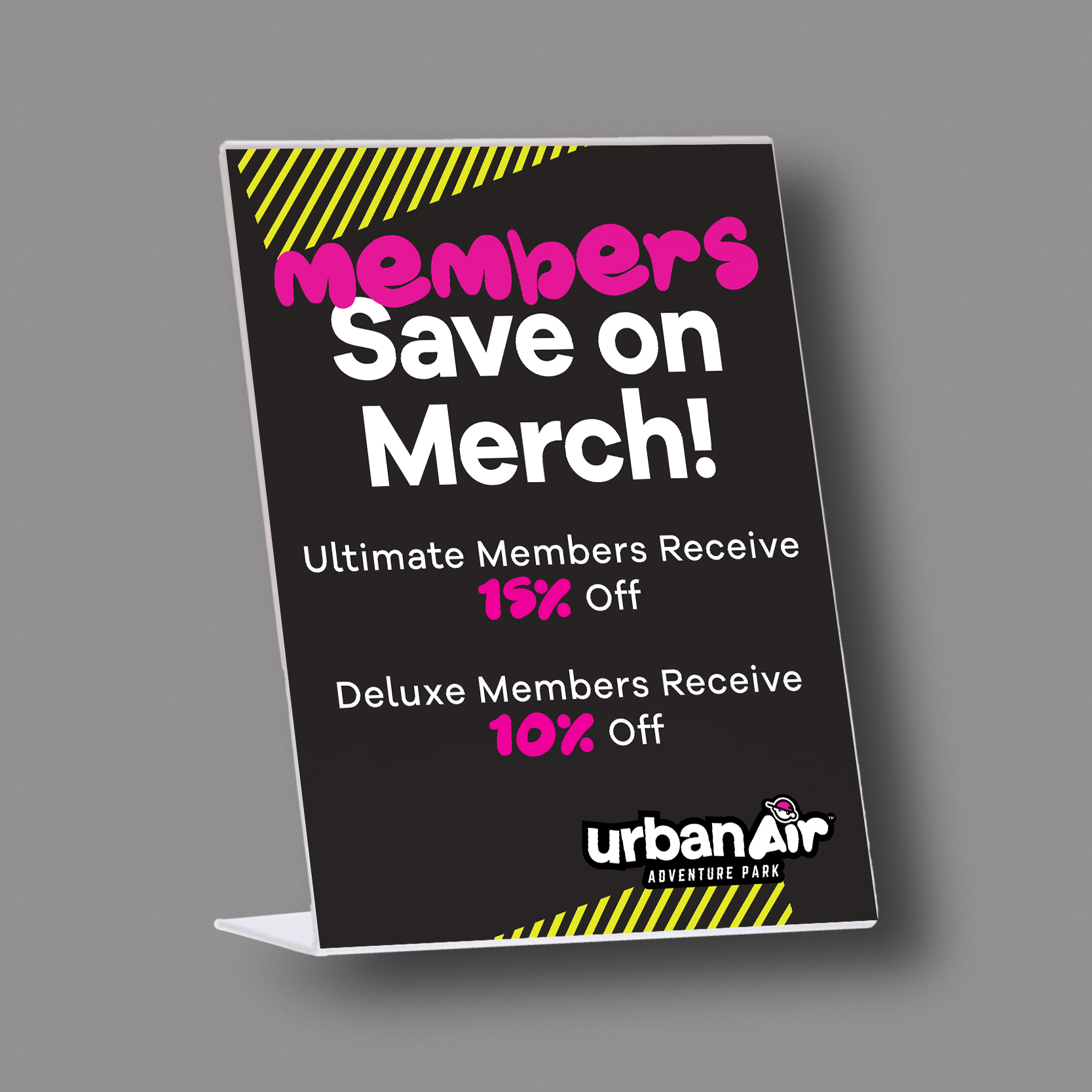 UA Sign Holder Insert Vertical - Member Merch Discount - Ultimate