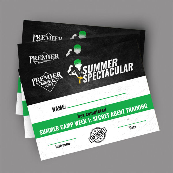 PMA Summer Spectacular Certificates