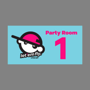 UA Party Room Number Signs - Blue