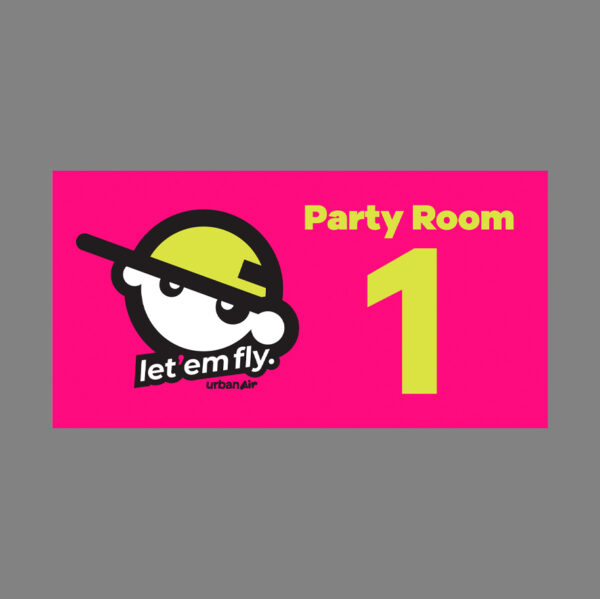 UA Party Room Number Signs - Pink