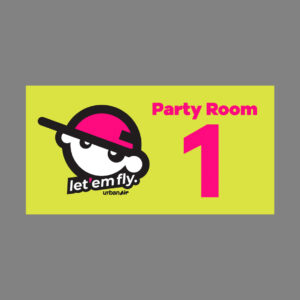 UA Party Room Number Signs - Yellow