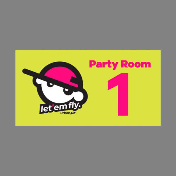 UA Party Room Number Signs - Yellow