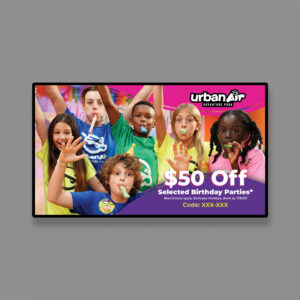 UA Bday Flash Sale TV Graphic