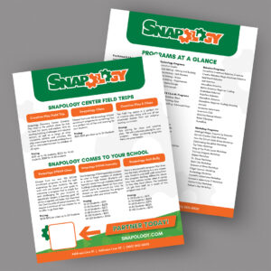 Snapology Field Trip + In-School Programs Flyer