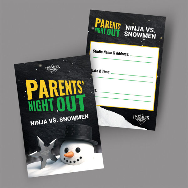 PNO Invite Card - Ninja vs. Snowmen