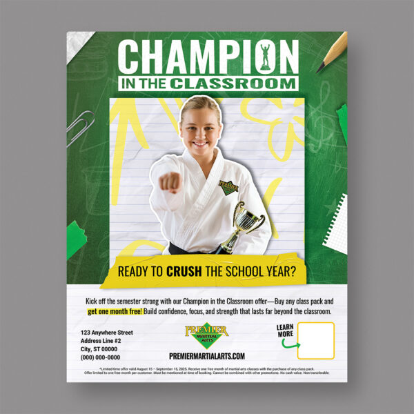 PMA Champion in the Classroom 16x20 Window Cling