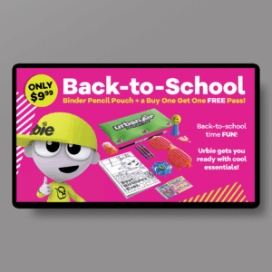 back to school merch party bags