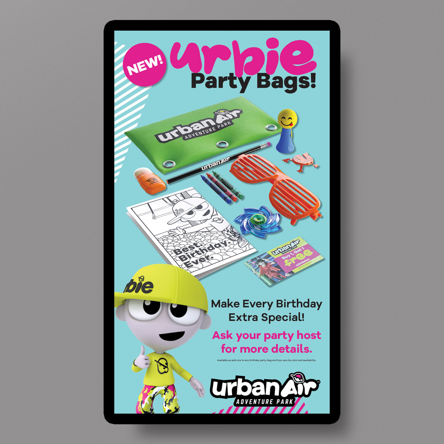 Birthday Party Merch Bags