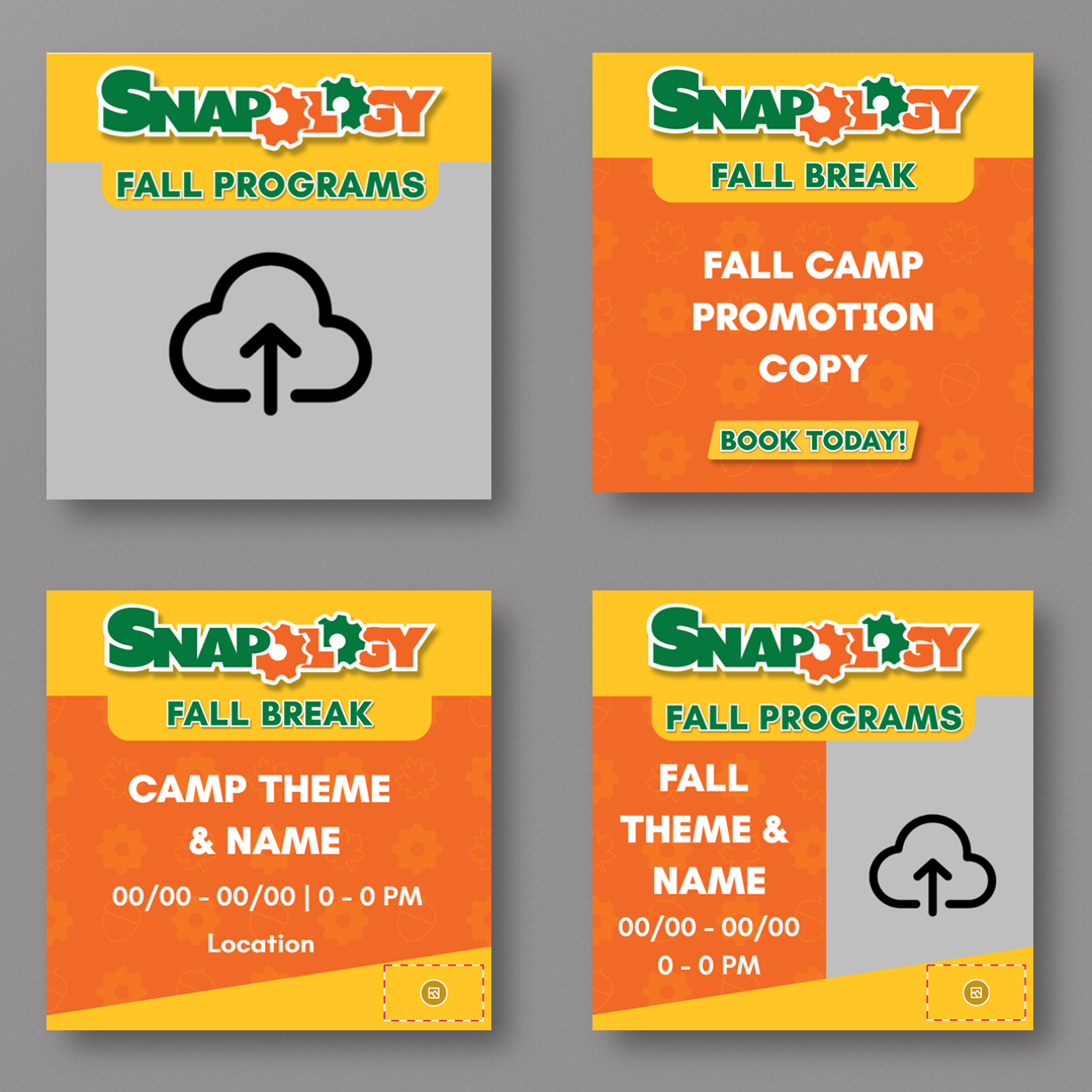 Fall Programs Fall Break Social Post Customizable Snapology