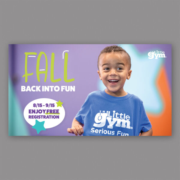 TLG Back to School Free Registration TV Screen