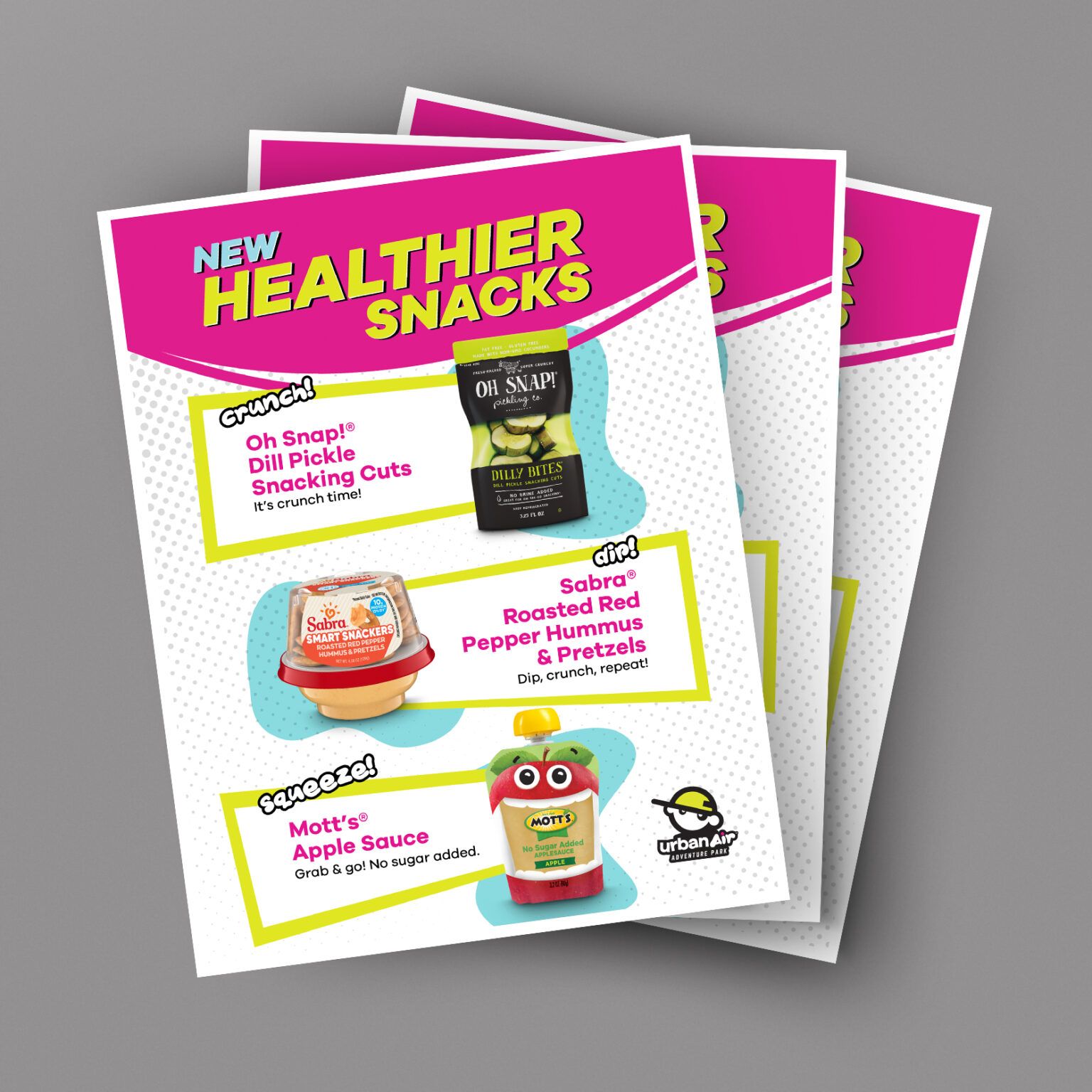 POP Counter Card for new healthy snacks