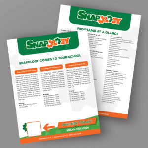 Snapology Mobile Field Trip Program Flyer 2025