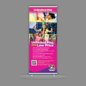 Unlimited Play Membership Banner Stand