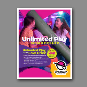 Unlimited Play Membership Counter Card
