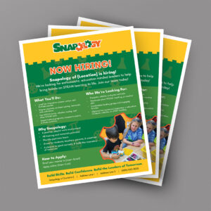 Snapology Now Hiring Flyer