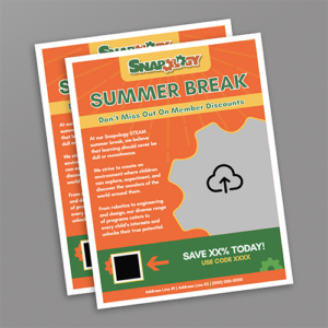 Snap Member Camp Break Discount Flyer