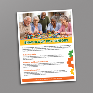 Snapology for Seniors Flyer