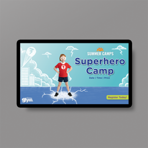 TLG Superhero Camp TV Screen