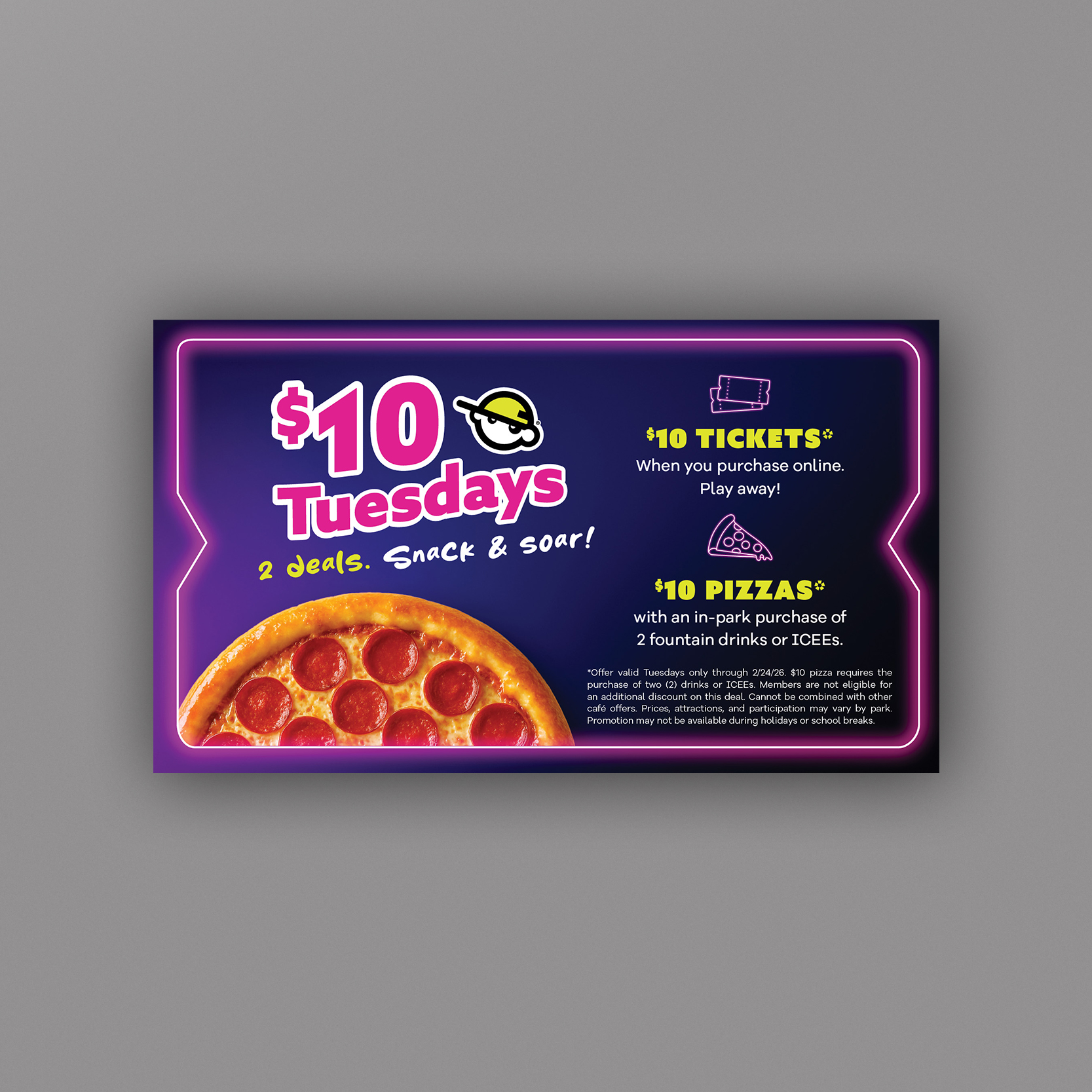 UA $10 Tuesdays 2026 Napkin Insert