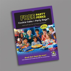 UA Birthday Party Bag and Celebration Cookie Promo Poster