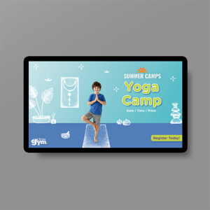 TLG Yoga Camp TV Screen