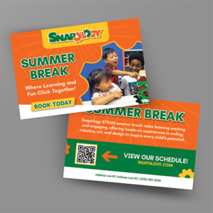 Snap Summer Break Postcard Handout